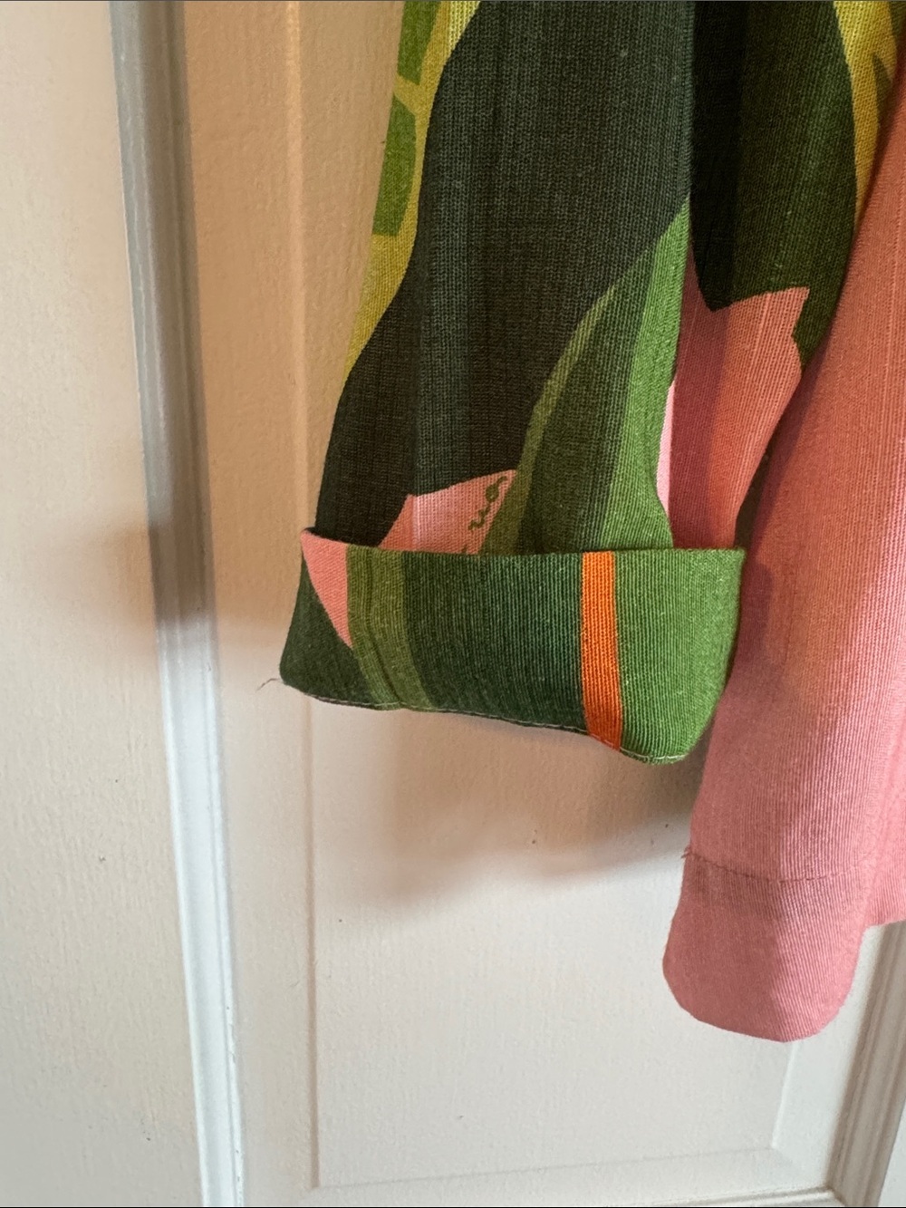 NWOT Farm Rio Tropicalist Pink/Green Lightweight Linen/Viscose Blazer Jacket - Picture 6 of 13